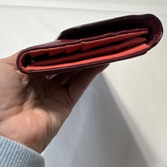 Marc By Marc Jacobs Burgundy Leather Trifold Wallet - Picture 6 of 15